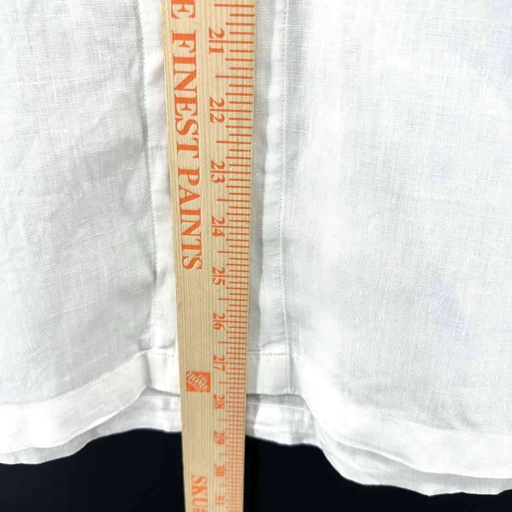 Murano Baird McNutt Women's 100% Linen Shirt M White Coastal Resort HH63 - Picture 5 of 10